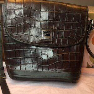 DOONEY & BOURKE Bayou Croco Alligator Full Flap Crossbody Leather VINTAGE NWT